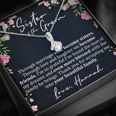 Personalized Sister Of The Groom Alluring Beauty Necklace - Love You This Much